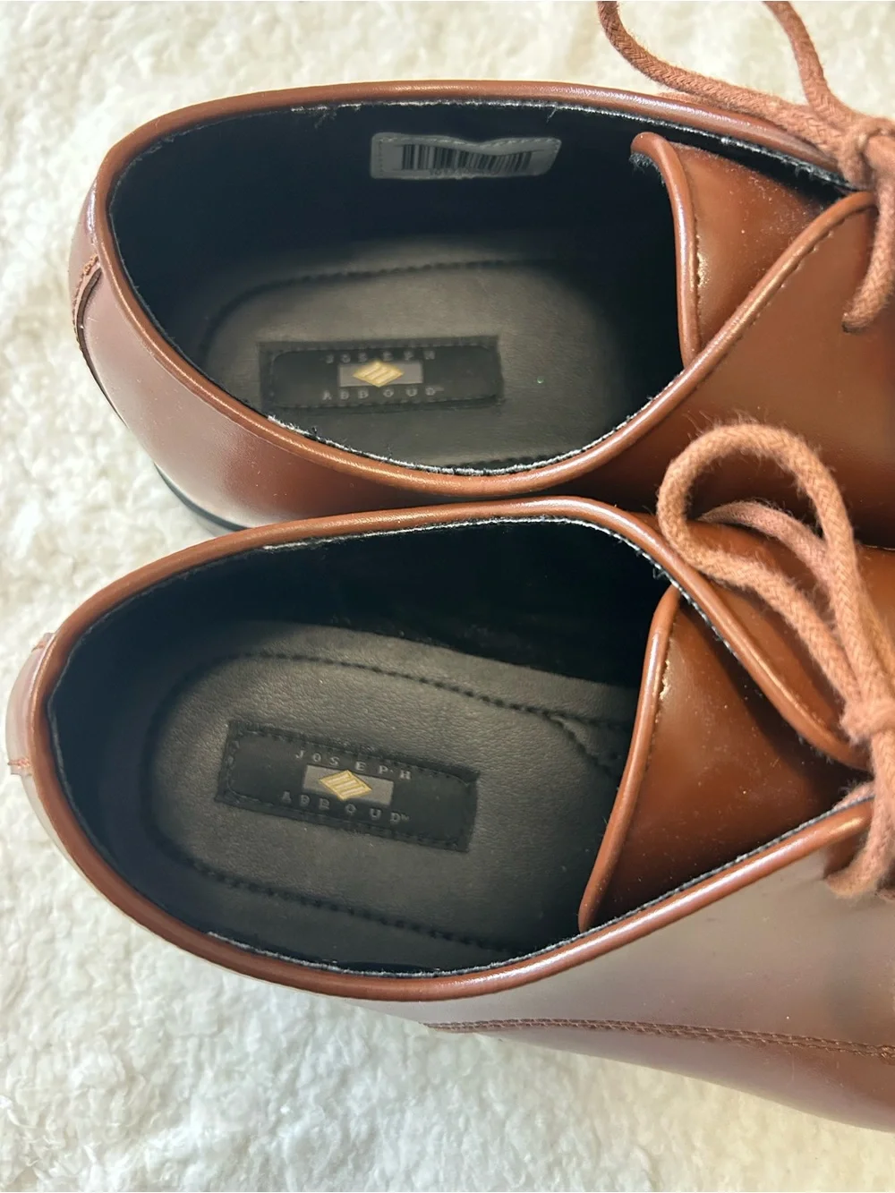 Joseph Abboud Men's Brown Leather Derby Oxfords